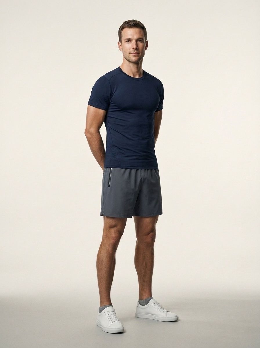 Pantaloncini da corsa da uomo con tasche con cerniera