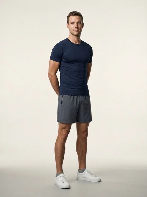 Pantaloncini da corsa da uomo con tasche con cerniera