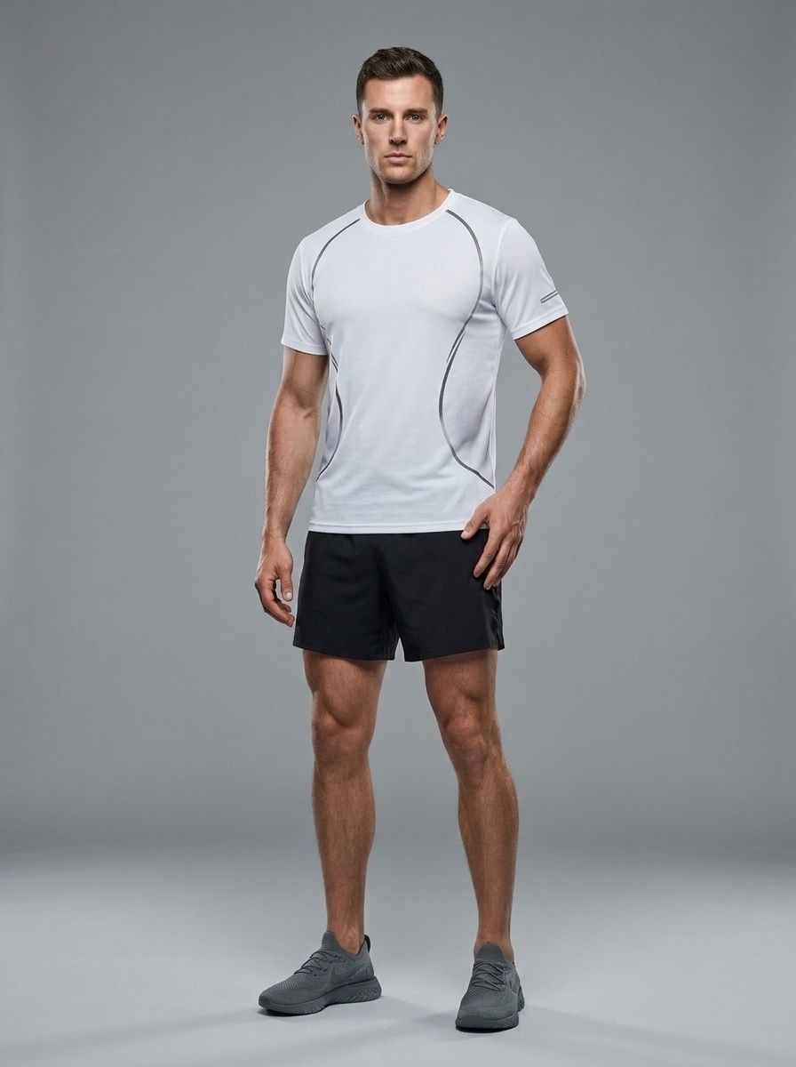 Completo sportivo da uomo ad asciugatura rapida composto da t-shirt e pantaloncini - Abbigliamento sportivo