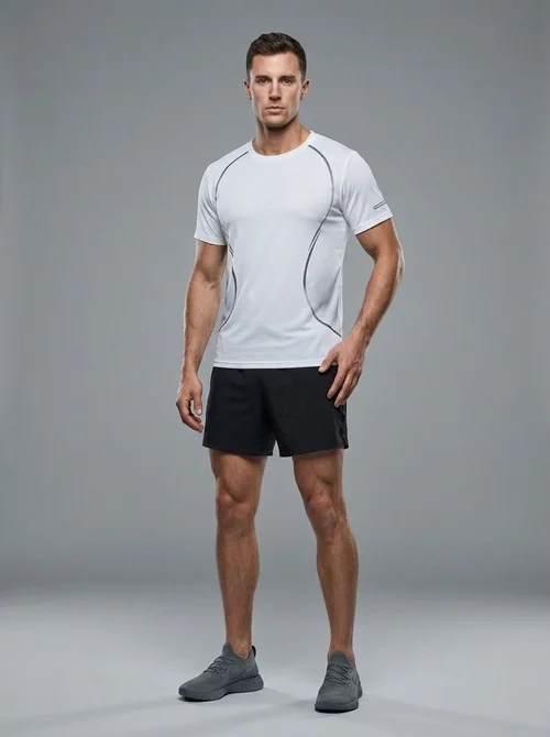 Completo sportivo da uomo ad asciugatura rapida composto da t-shirt e pantaloncini - Abbigliamento sportivo