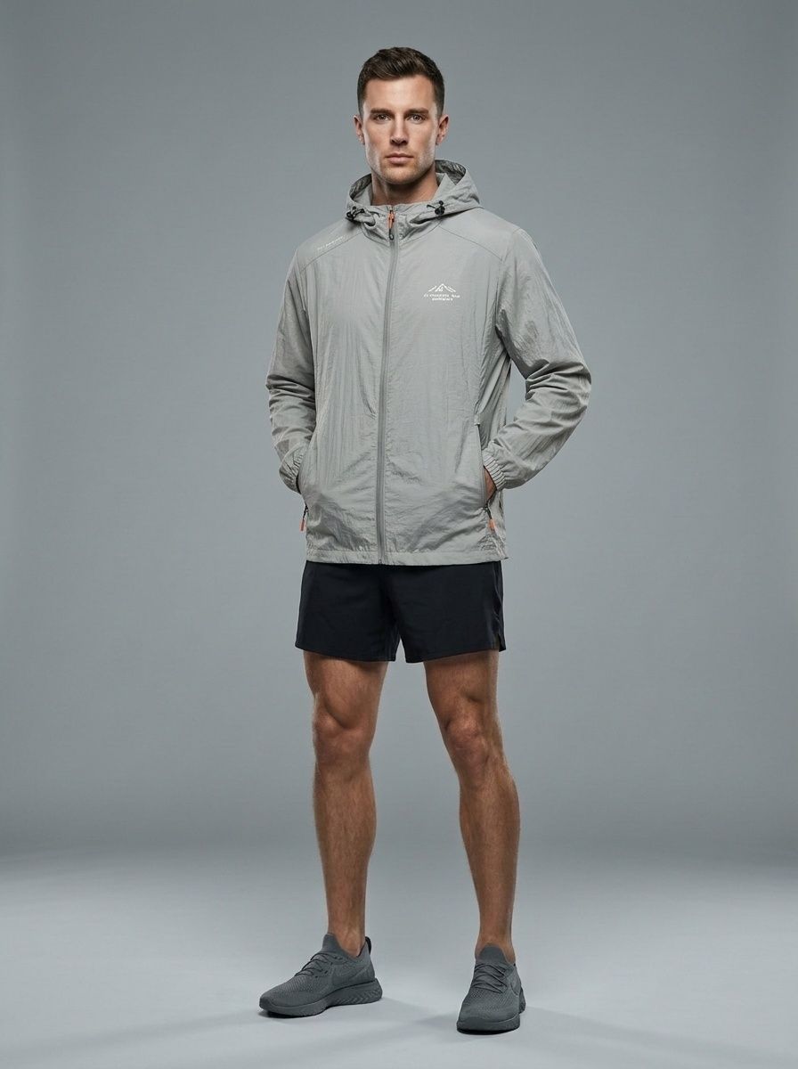 Veste légère à capuche pour homme avec protection UV UPF50+