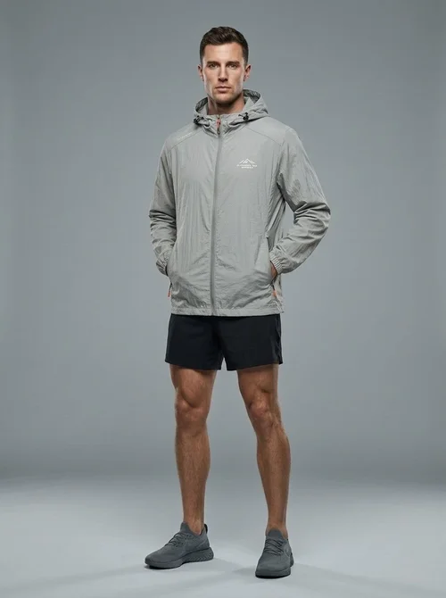 Veste légère à capuche pour homme avec protection UV UPF50+