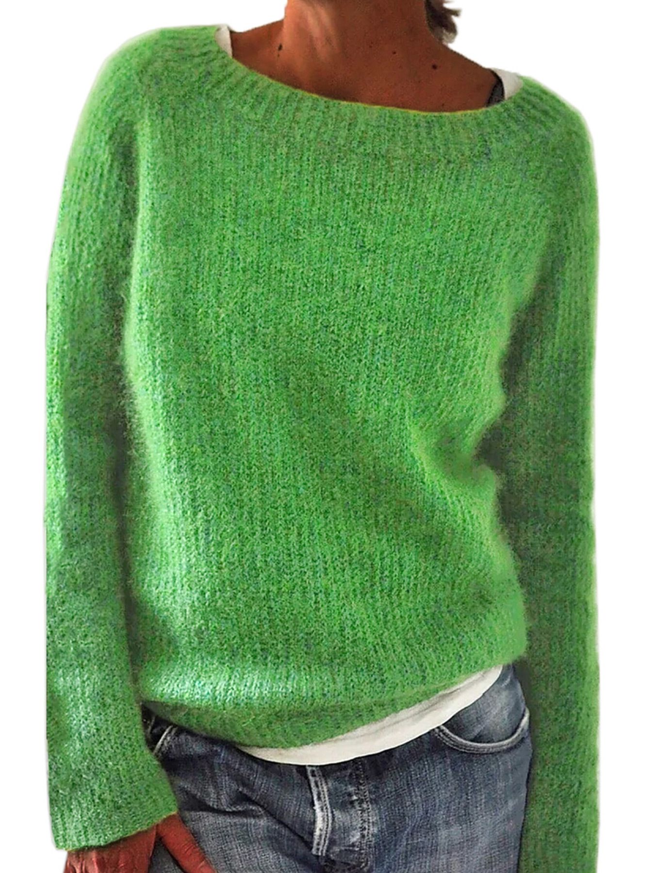 Knit Sweater Long Sleeve Crewneck Fall Winter SSU-00114