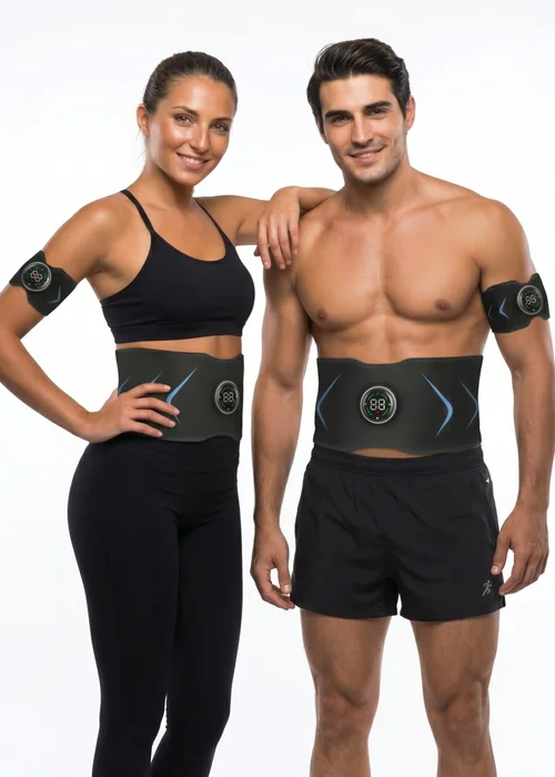 3-teiliges EMS-Muskelstimulator-Set für Bauch- und Armmuskulatur | Fitness-Wearable