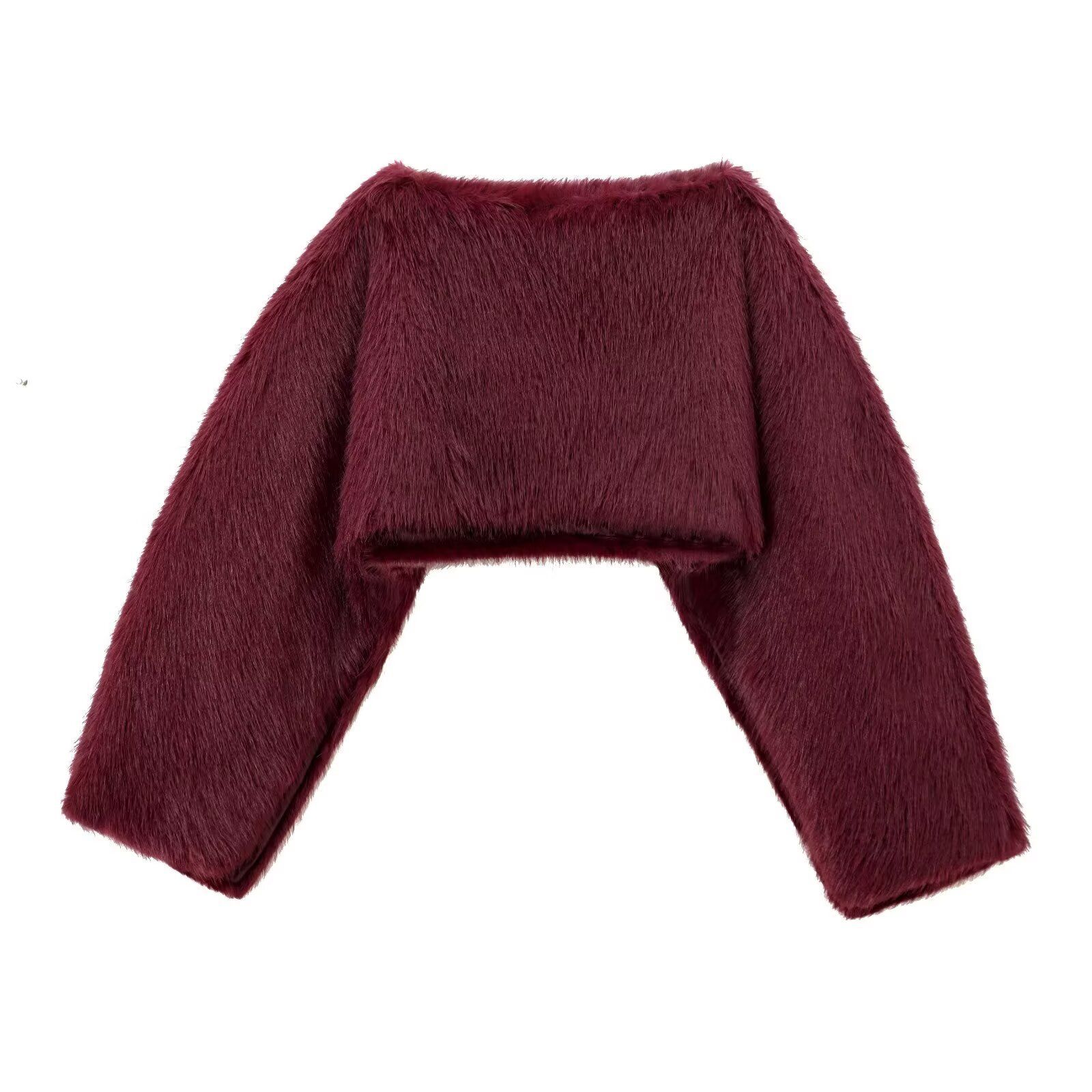 Faux Fur Sweatshirt - Trendy Casual European Style KUN-00015