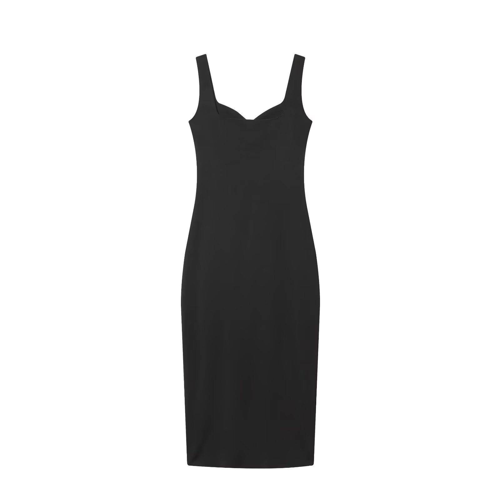Faux Leather Bodycon Midi Dress - Shiny & Stretchy KUN-00181