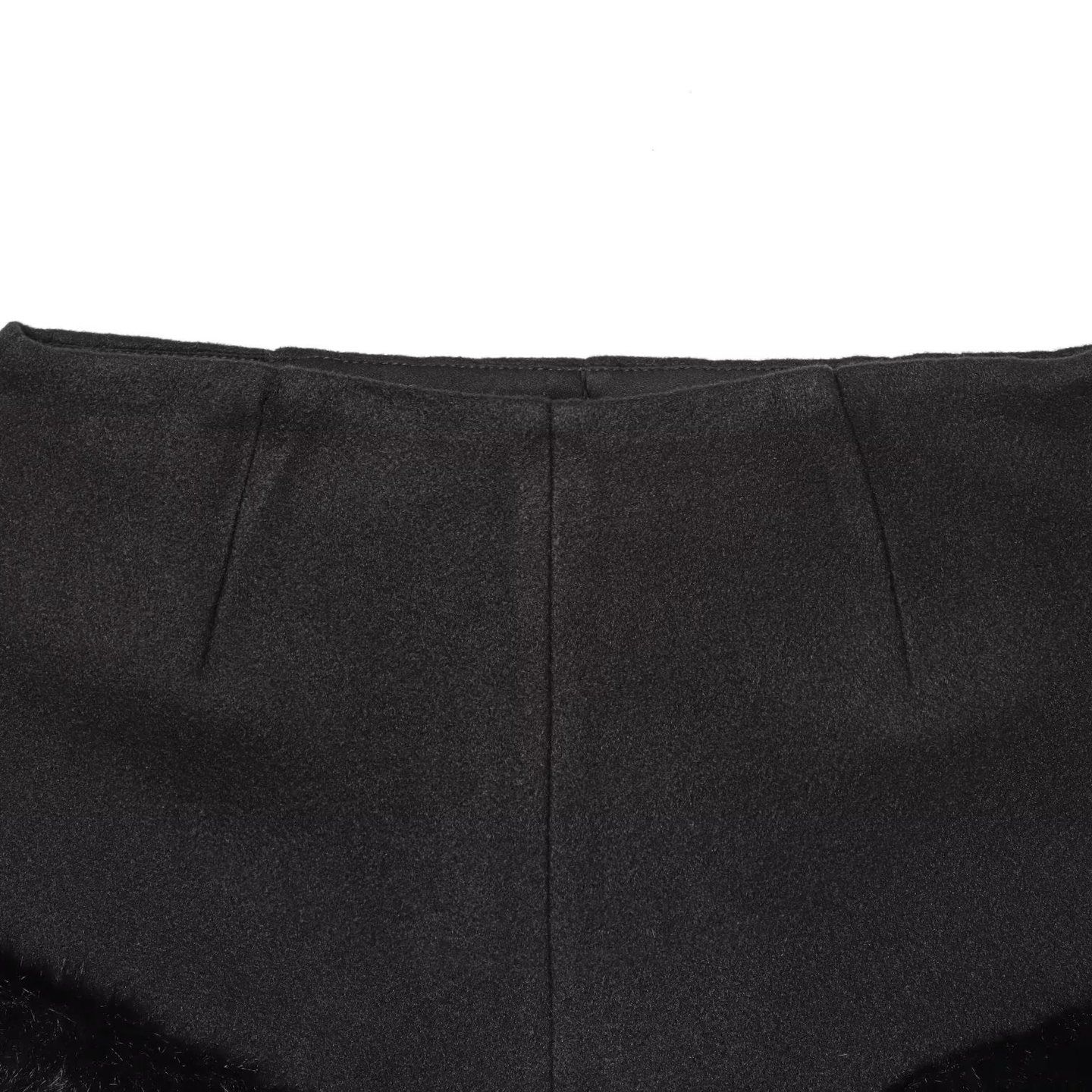 Short en laine mélangée et fausse fourrure - Style européen KUN-00016