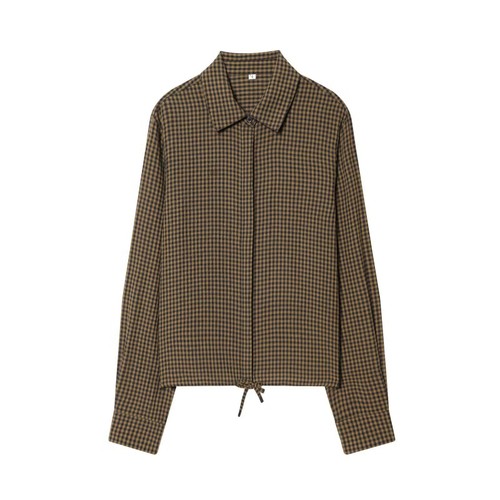 Gingham Shirt - Trendy European Style Women's Top KUN-00078