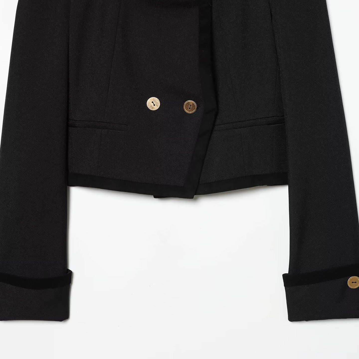 Women's Cropped Jacket Button Down Casual Trendy KUN-00023