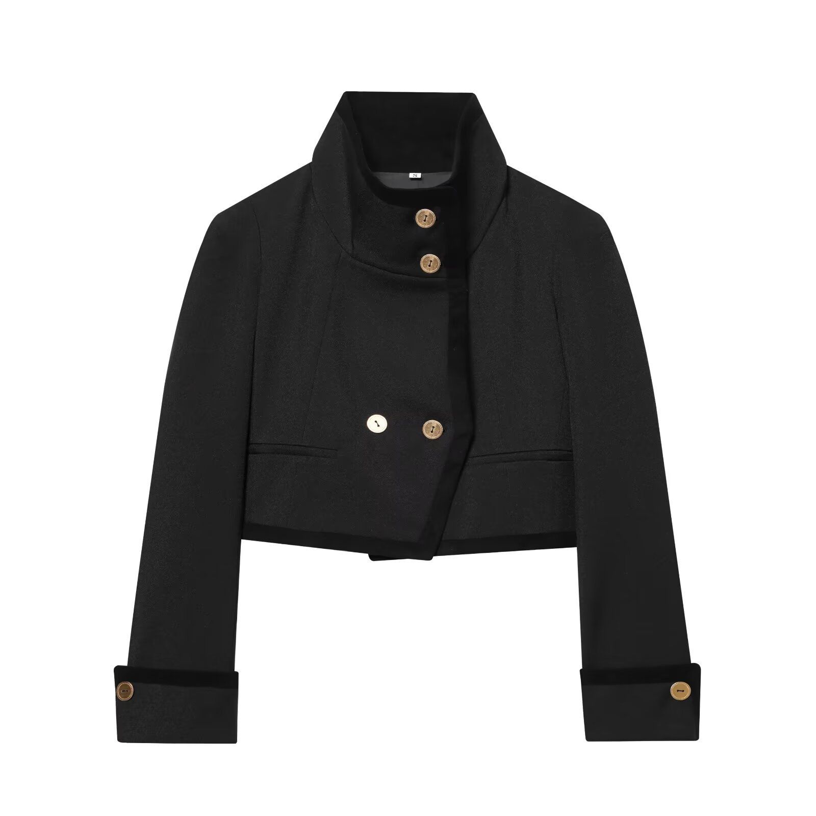 Women's Cropped Jacket Button Down Casual Trendy KUN-00023