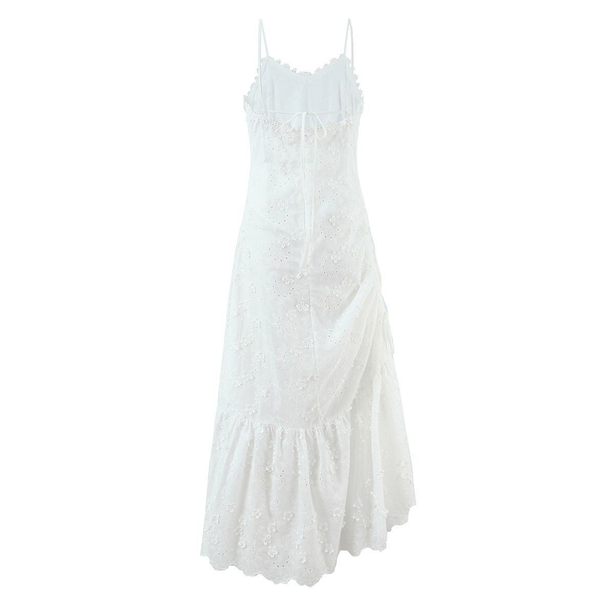 Geborduurde slipjurk met bloemenprint, maxi-jurk KUN-00171