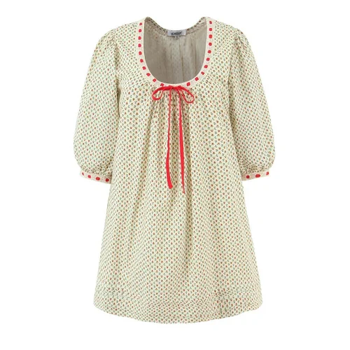 Women's French Style Red Ribbon Midi Dress KUN-00145