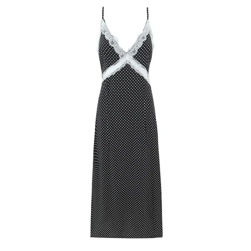 Vestido camisola de encaje con lunares - Estilo francés KUN-00165