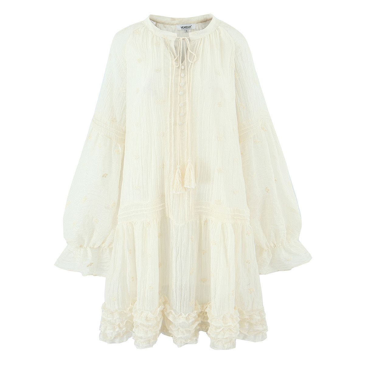 Women's Elegant Tassel Dress - Chic Bohemian Style KUN-00137