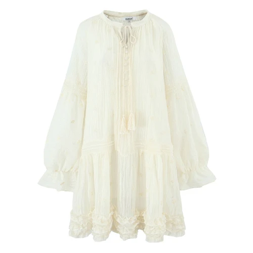 Women's Elegant Tassel Dress - Chic Bohemian Style KUN-00137