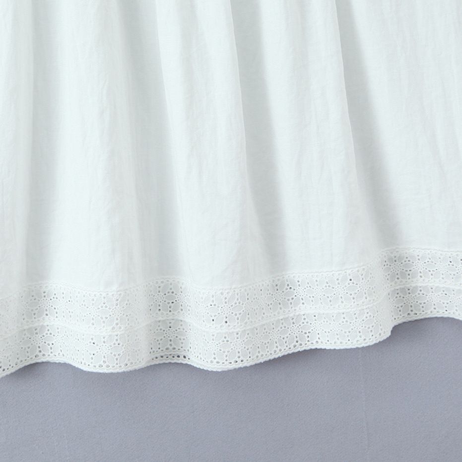 Lace Trim Midi Dress - Elegant Vacation Style KUN-00147