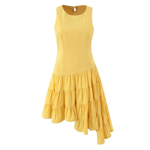 Vestido midi irregular para mujer - Chic y versátil KUN-00026