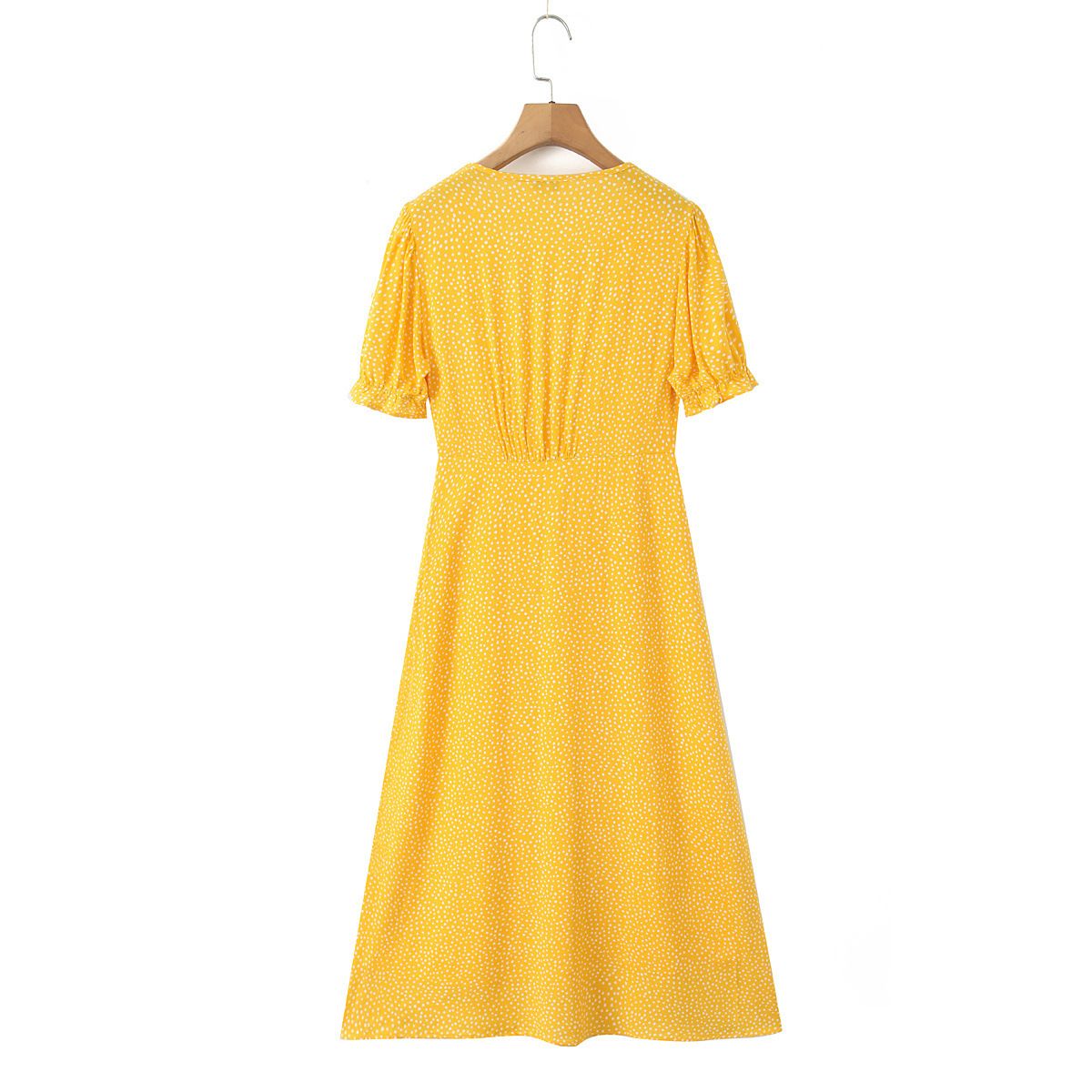 French Lace Polka Dot Dress - Classic & Versatile KUN-00169