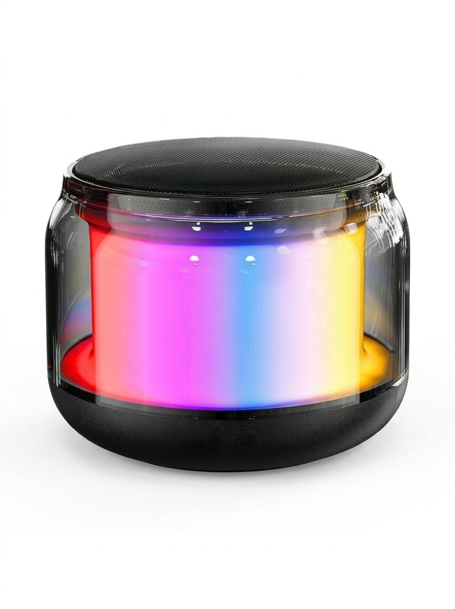 Wireless RGB Bluetooth 5.0 Speaker, Portable LED Light Show, 8-Hour Battery Life, Powerful Audio & Dynamic Lighting Modes