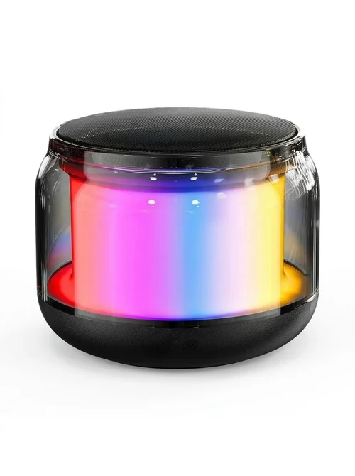 Wireless RGB Bluetooth 5.0 Speaker, Portable LED Light Show, 8-Hour Battery Life, Powerful Audio & Dynamic Lighting Modes