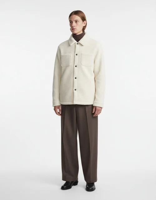 Cardigan da uomo a maniche lunghe con bottoni e revers multitasche