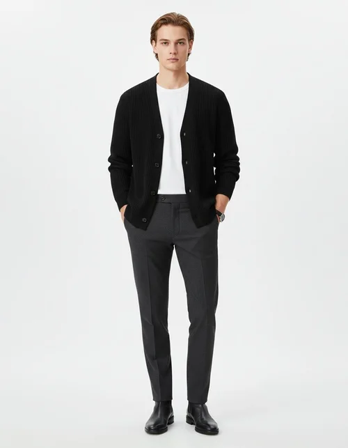 Cardigan/maglione da uomo comodo e alla moda in maglia