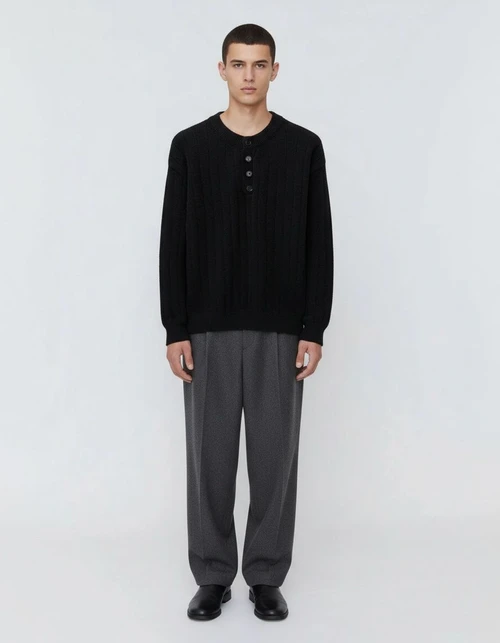 Men's Loose Fit Casual Pullover Knitwear Sweater