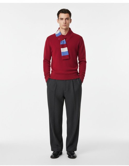 Maglione da uomo a maglia spessa, semplice, casual, caldo, strato base, top alla moda