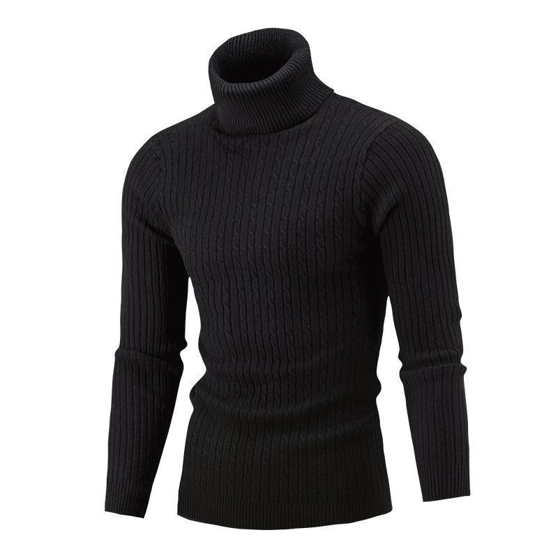Men's Cable Knit Pullover Slim Fit Casual Sweater