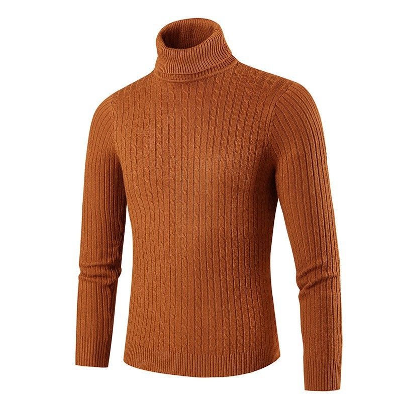 Men's Cable Knit Pullover Slim Fit Casual Sweater