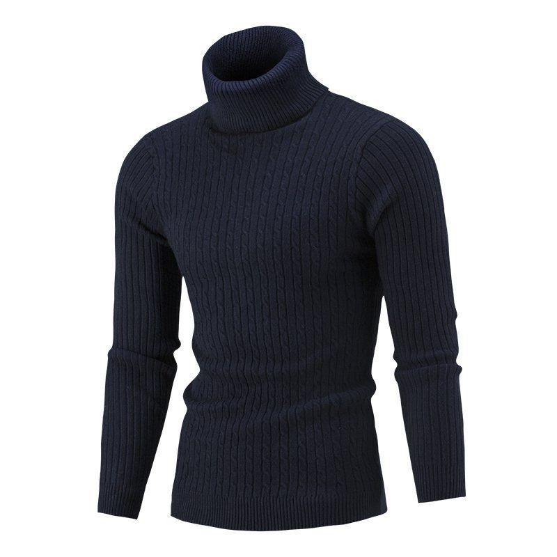 Men's Cable Knit Pullover Slim Fit Casual Sweater