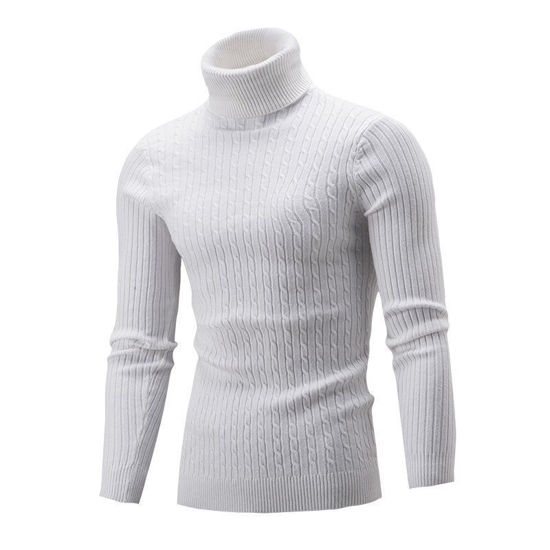 Men's Cable Knit Pullover Slim Fit Casual Sweater