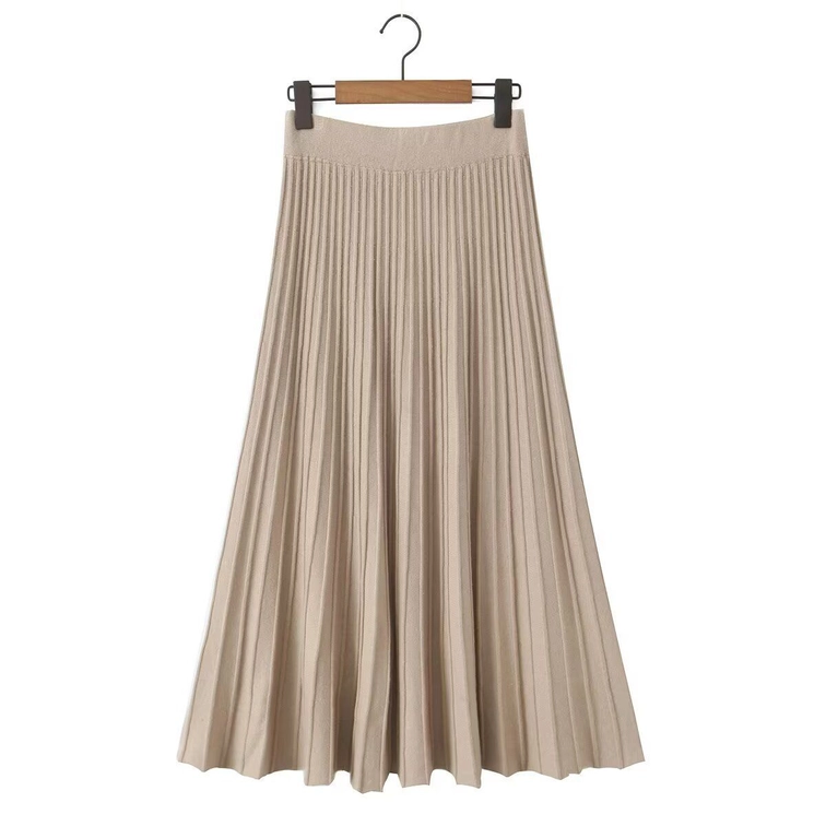 Women's Midi Skirt Elastic Waist Classic Fashion KUN-00007