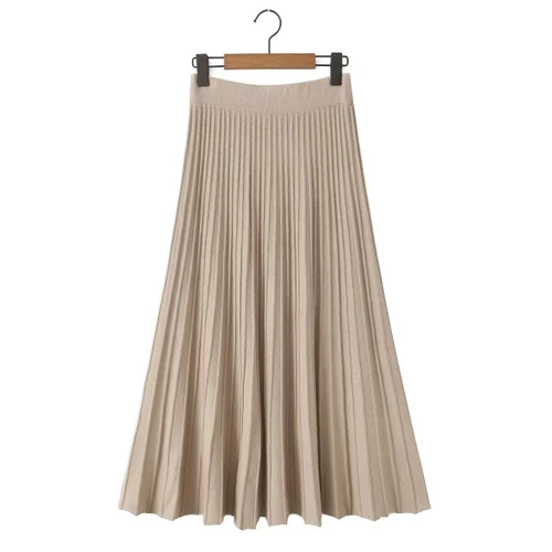 Women's Midi Skirt Elastic Waist Classic Fashion KUN-00007