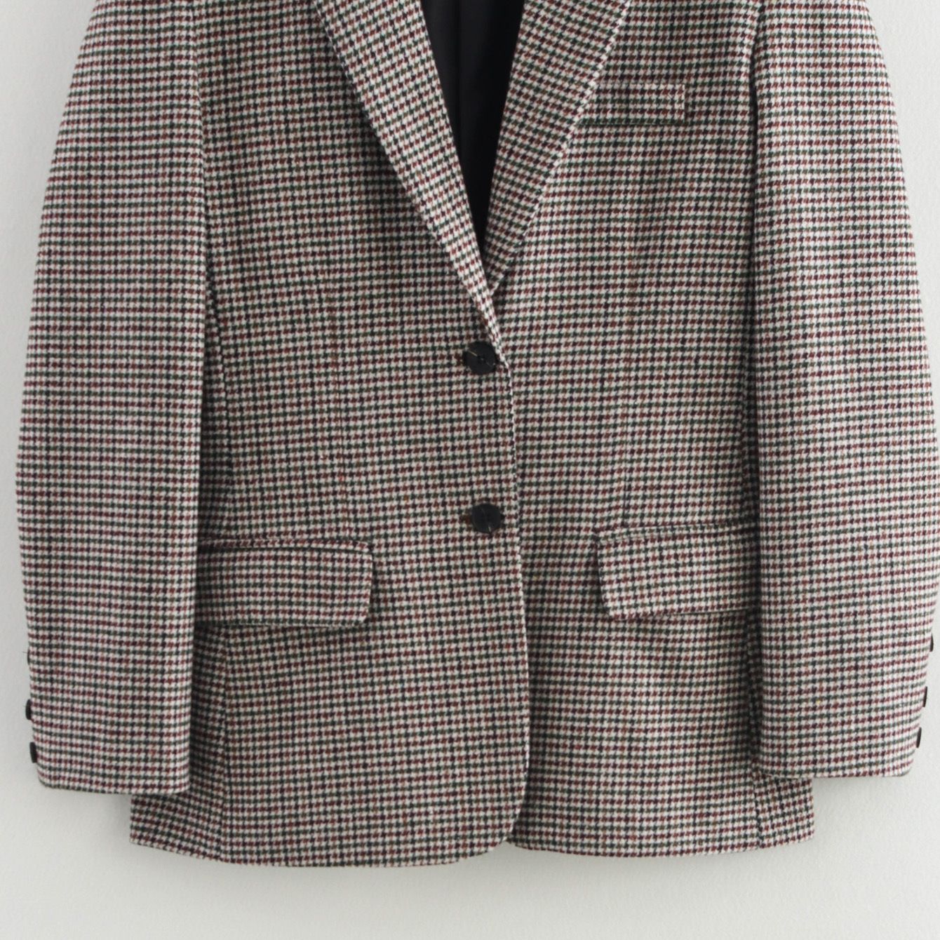 Blazer de pata de gallo, elegante chaqueta de traje informal KUN-00053