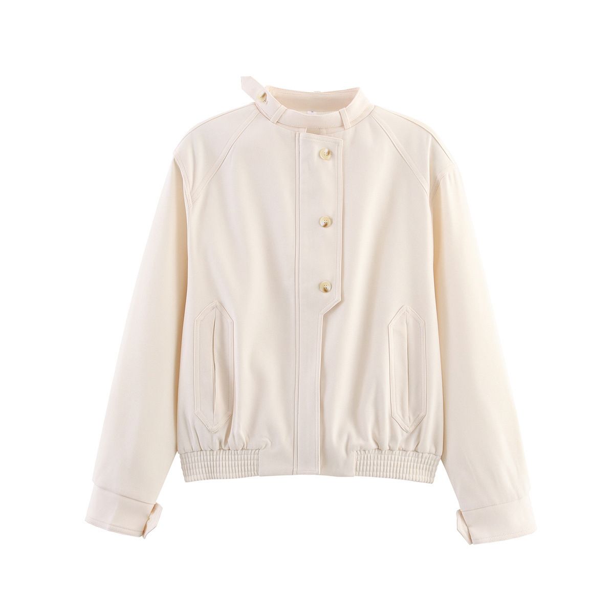 Chaqueta informal con botones para mujer - Oversize bicolor KUN-00087