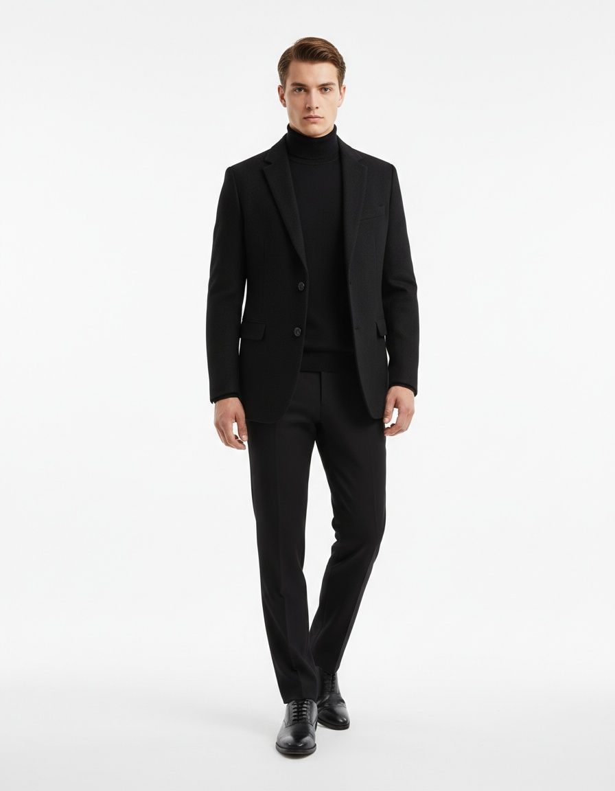 Men’s Autumn/Winter Woolen Small Blazer  - Casual Business Woolen Suit 