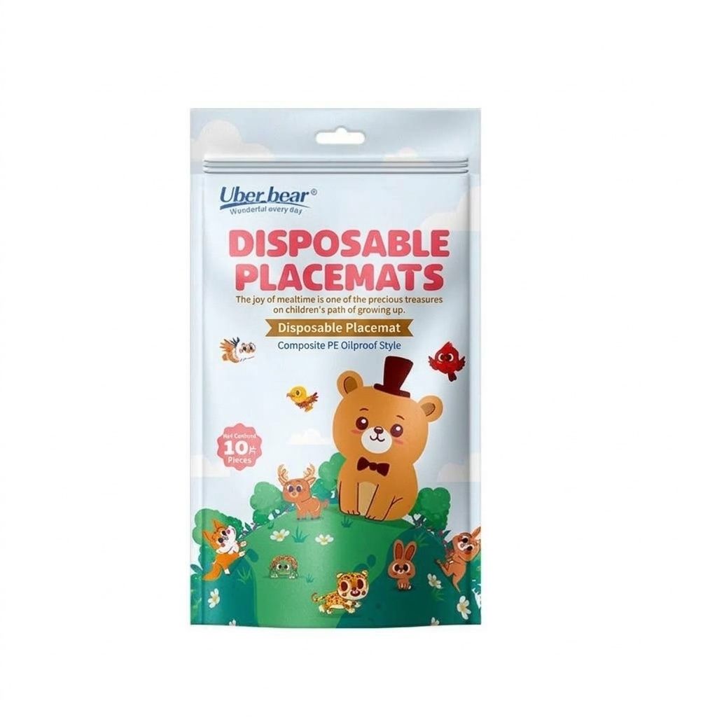 Manteles individuales desechables para niños, impermeables, adhesivos y antideslizantes para niños pequeños y para viajes.