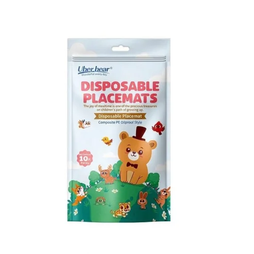 Manteles individuales desechables para niños, impermeables, adhesivos y antideslizantes para niños pequeños y para viajes.
