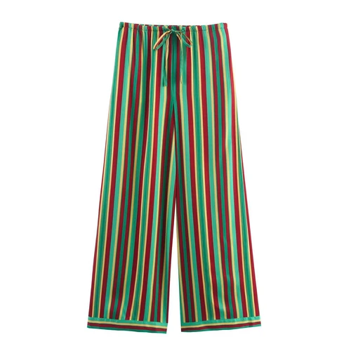 Striped Pajama Pants - Trendy European Style KUN-00038