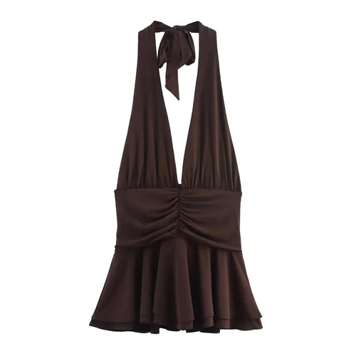 Women's Halter Neck Jumpsuit Dress - Versatile Romper KUN-00106