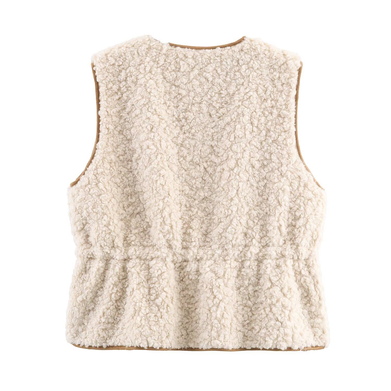 Lambswool Vest Adjustable Waist - Chic Women's Style KUN-00019