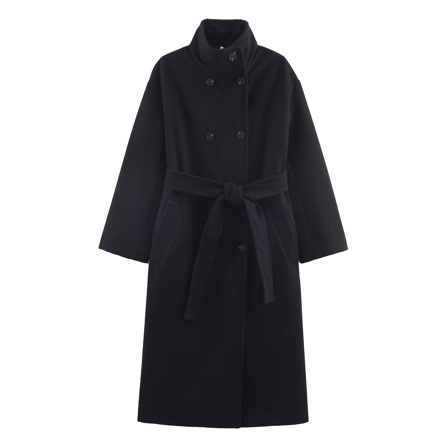 Manteau oversize à col montant pour femme, vêtement d'extérieur tendance et décontracté KUN-00007