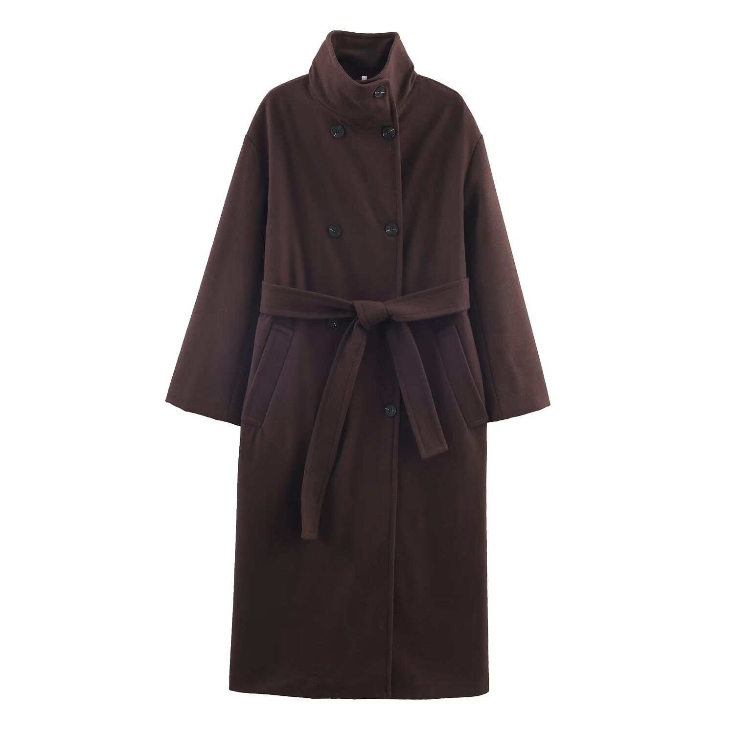 Manteau oversize à col montant pour femme, vêtement d'extérieur tendance et décontracté KUN-00007