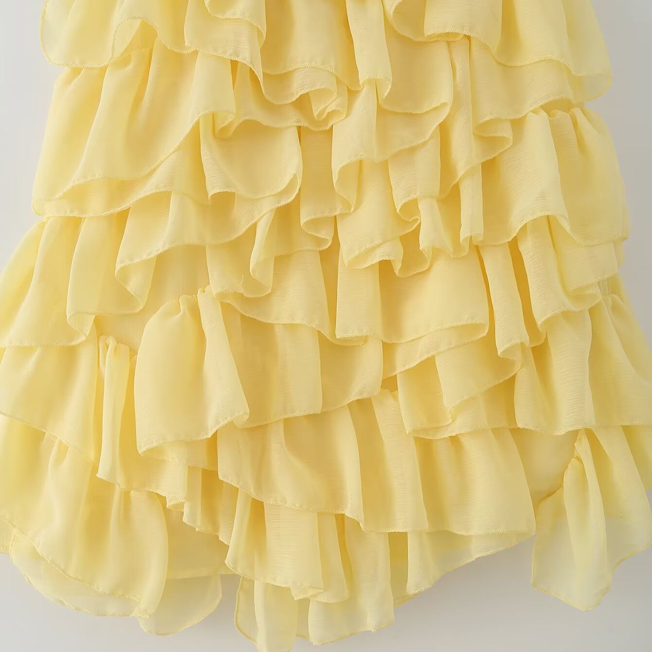 Jupe midi à volants étagés pour femme Cake Skirt KUN-00049