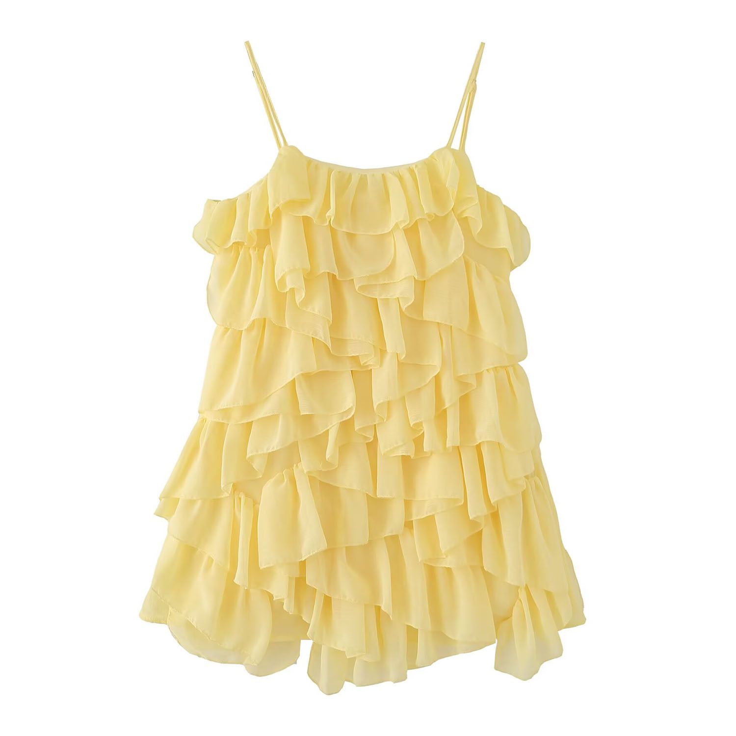 Cake Skirt Women's Tiered Ruffle Midi Skirt KUN-00049