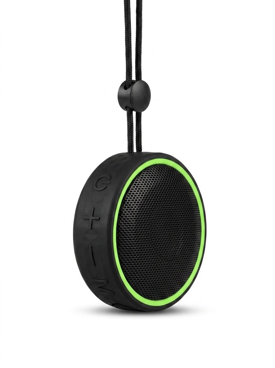 Portable Bluetooth Speaker with RGB Lights & Carry Strap