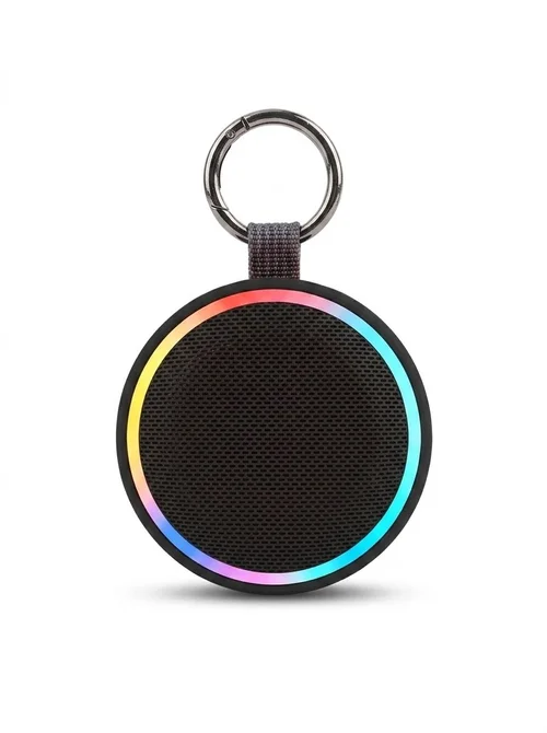 Waterproof Portable Bluetooth Speaker with RGB Lights & Clip