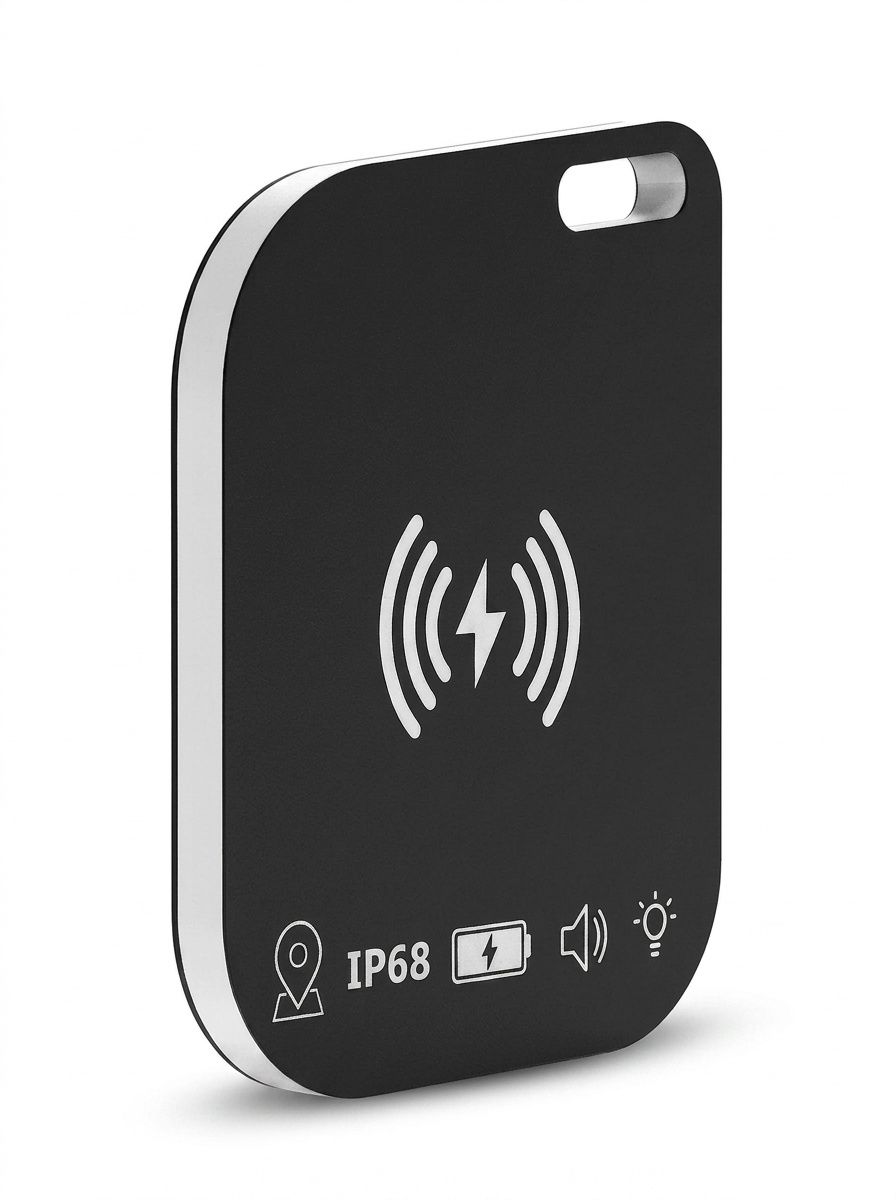MFI Certified Smart Card Tracker for Apple Find My, Ultra-Slim Wallet & Key Finder, IP68 Waterproof, Wireless Charging