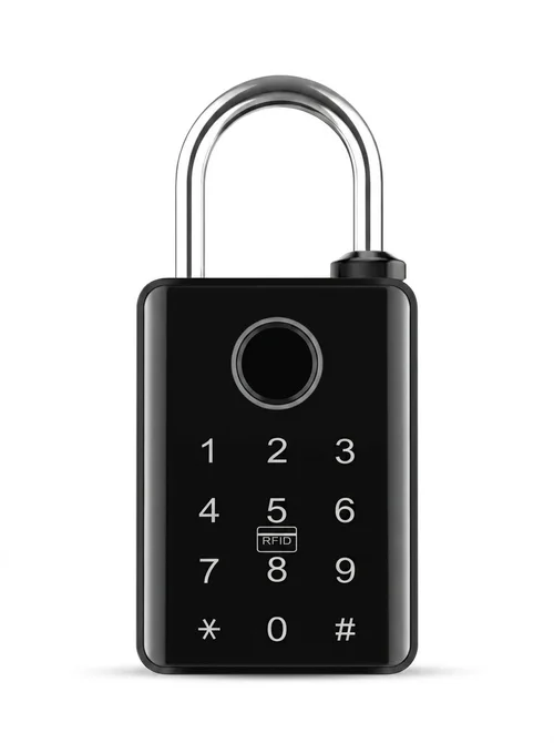 Smart Fingerprint Padlock, Keyless Bluetooth App Control Security Lock, 365-Day Standby Battery, Zinc Alloy Double Waterproof Design for Gym, Locker, Outdoor